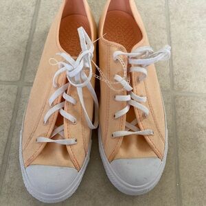 Converse Peach Canvas Sneakers with White Accents women shoes Size 10